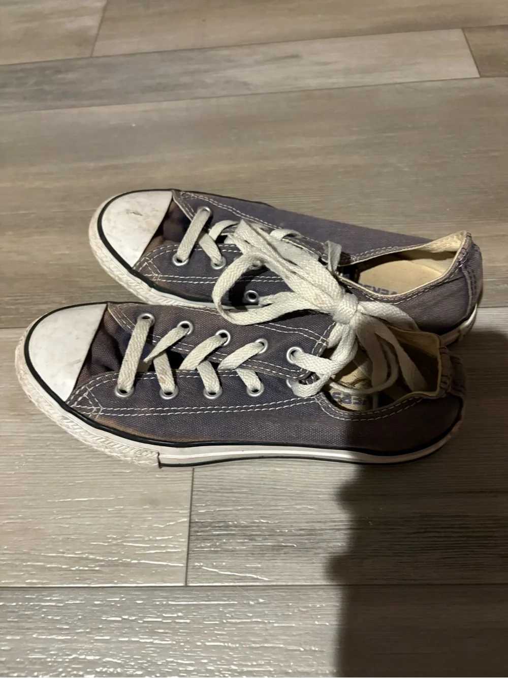 Converse Kids Grey Canvas Low-Top Sneakers